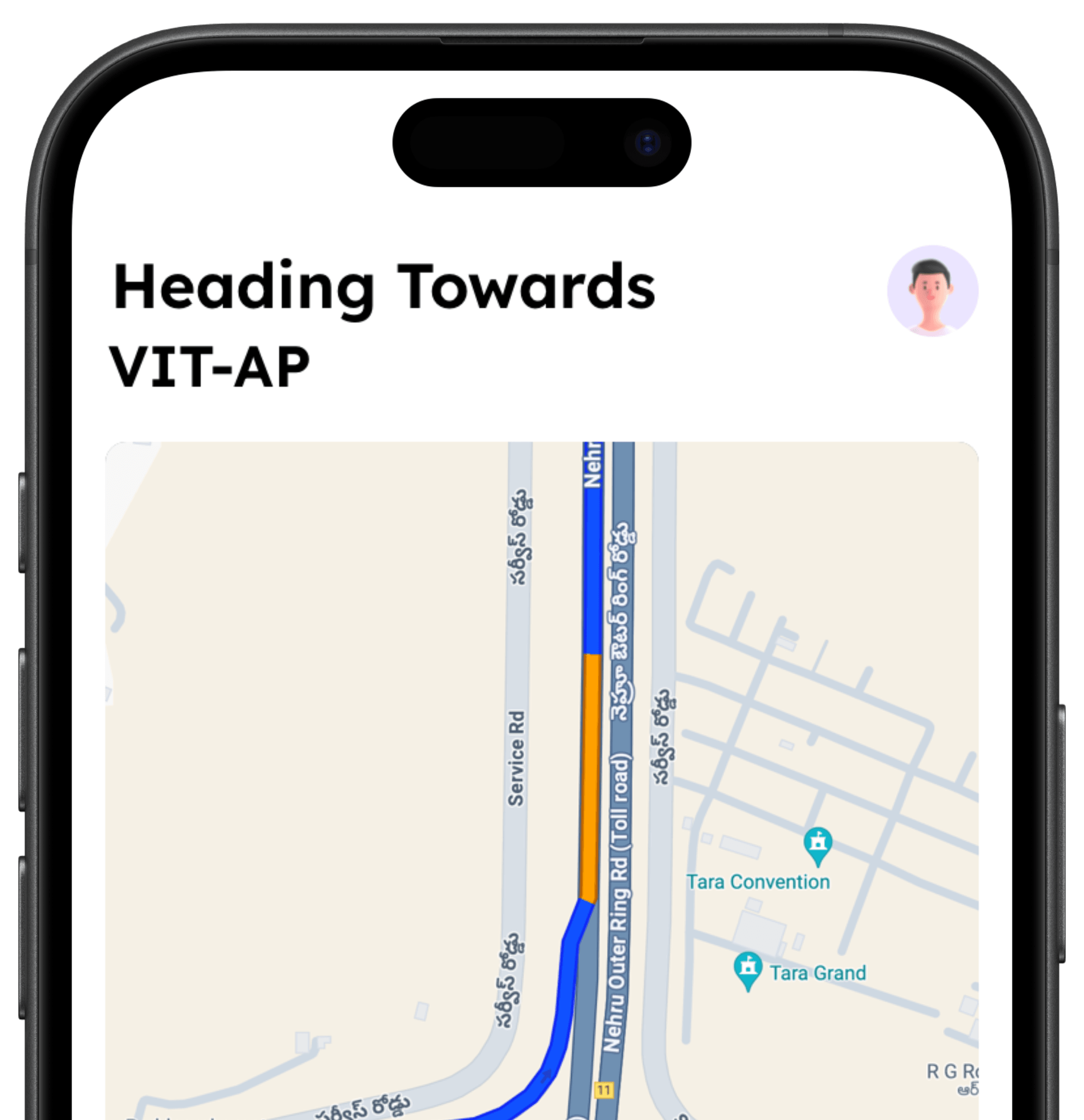 Femtro ride-sharing app interface showing a safe and affordable transportation service